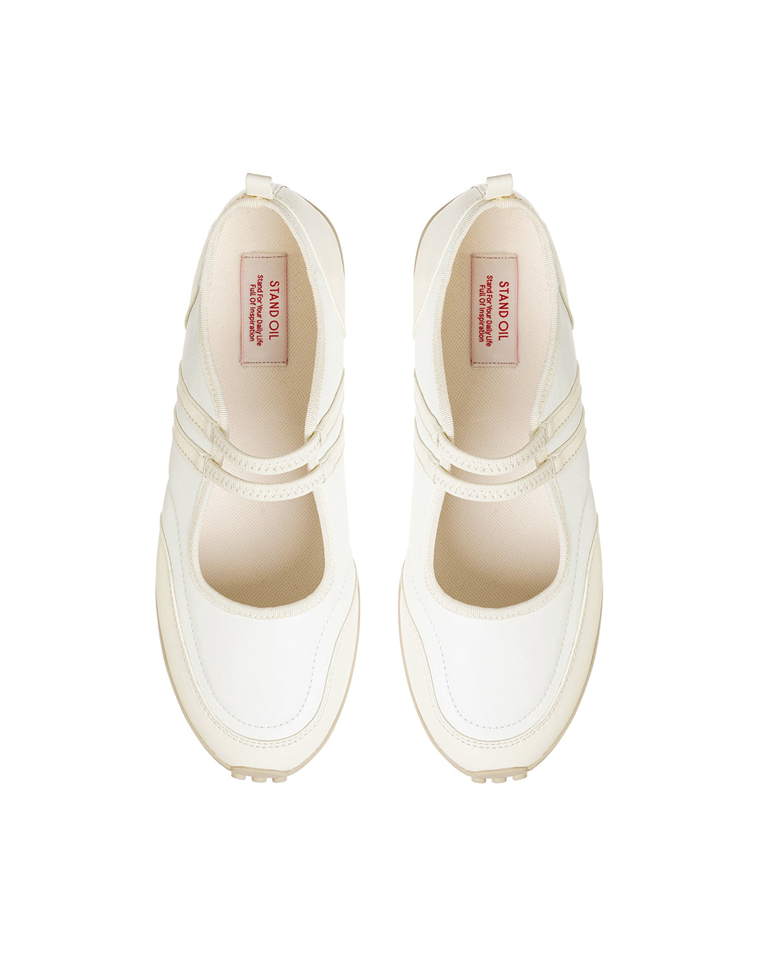 Stand Oil Strap Mary Jane Sneakers — Ivory