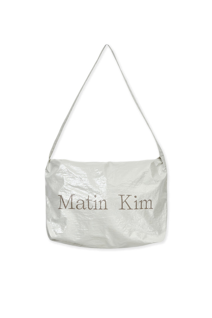 Matin Kim Glossy Light Two Way Bag — Ivory