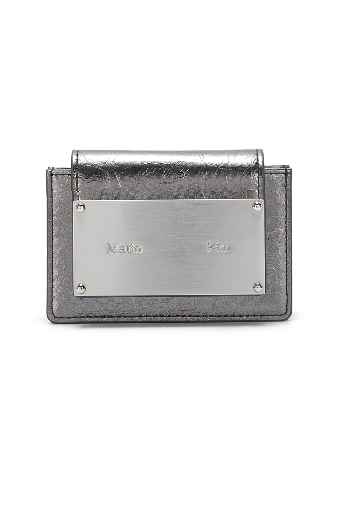 Matin Kim Accordion Wallet — Brass Hardware — Silver