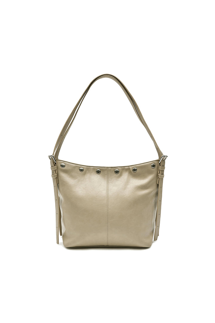 Matin Kim Stud Point Small Shoulder Bag — Beige