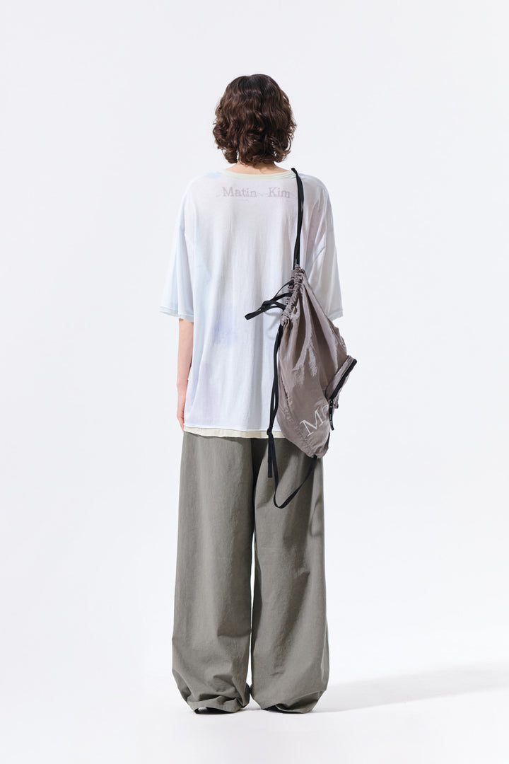 Matin Kim Sketch Graffiti Over Fit Top — Light Blue