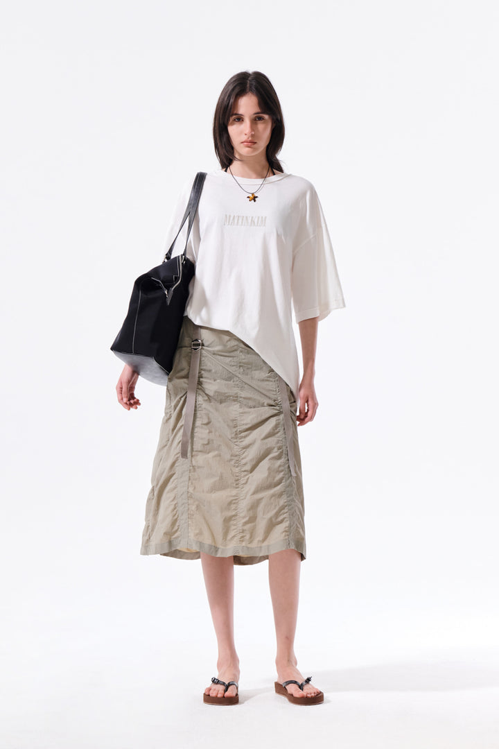 Matin Kim Vintage Lettering Graffiti Top — White