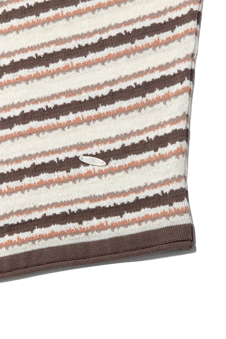 Matin Kim Multi Stripe Sleeveless Knit Top — Brown