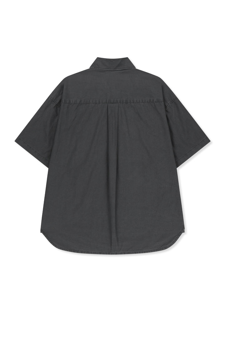 Matin Kim Half Sleeve Pocket Shirt — Charcoal