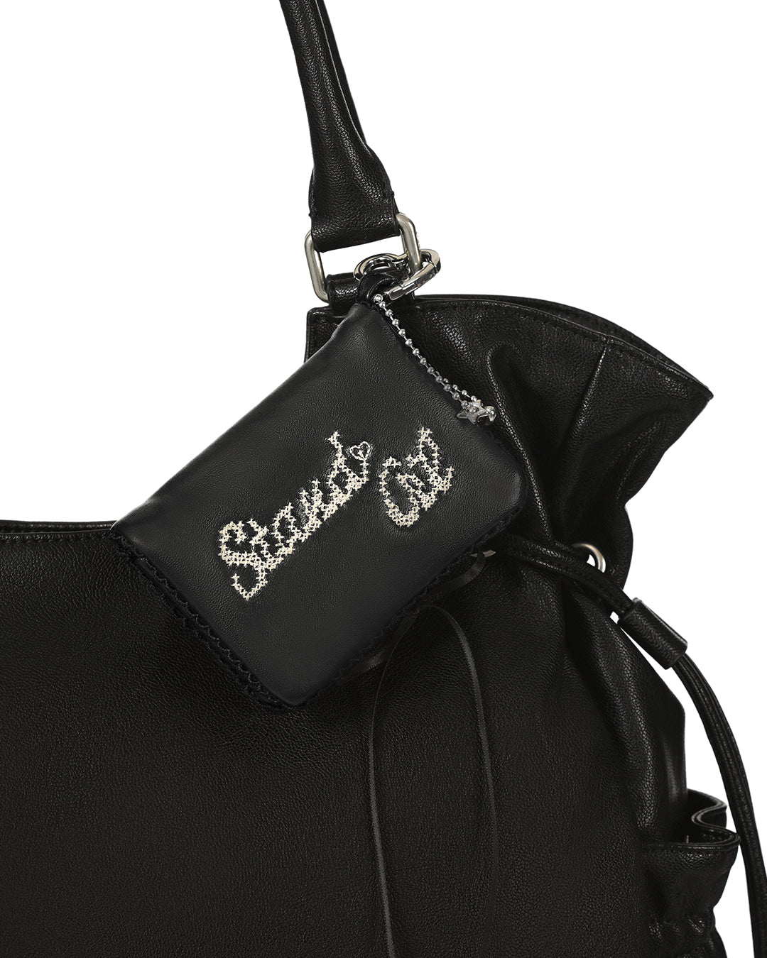 Stand Oil Memory Fluffy Keyring — Black