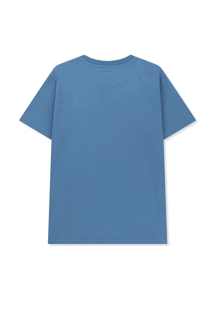 Matin Kim Applique Felt Logo Top — Blue