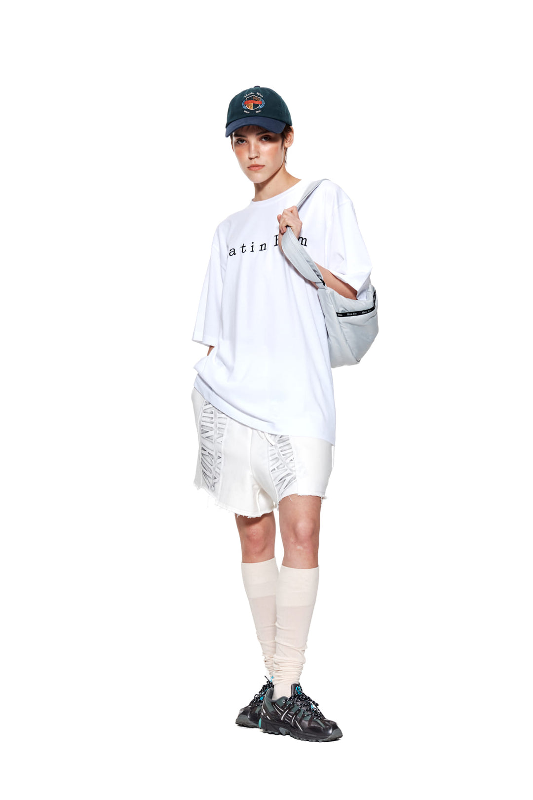 Matin Kim Embroidery Logo Top — White