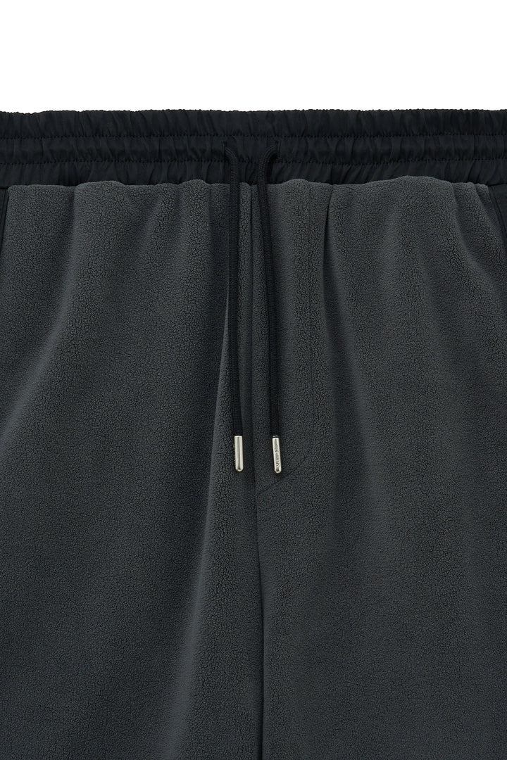 Matin Kim Sherpa Fleece Drawstring Pants — Charcoal