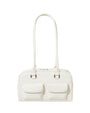 Stand Oil Chubby Bag — Quilted Bowling Crossbody — White