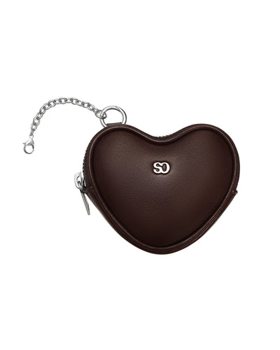 Stand Oil Heart Pods Keyring — Maroon