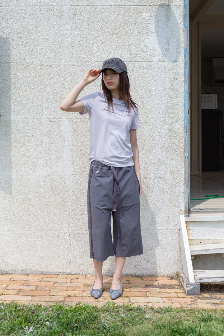 Matin Kim Appliqué Logo Patch Top in Lilac