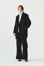 KIMMATIN Overfit Midi Double Coat — Navy blue