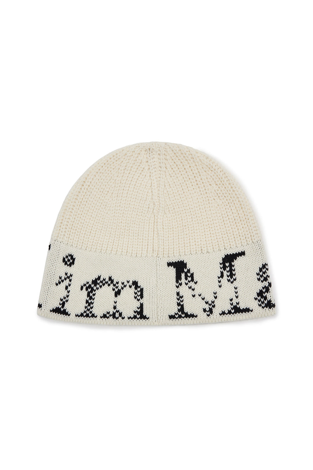 Matin Kim Cracked Logo Bucket Beanie — Ivory