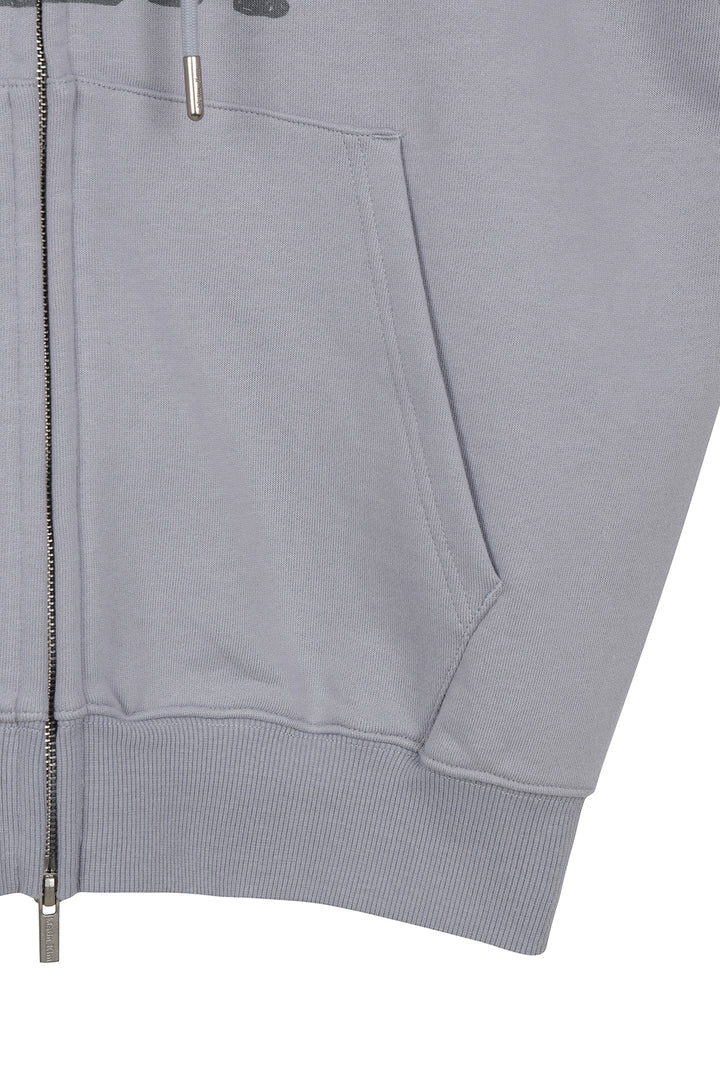 Matin Kim Graffiti Artwork Zip Hoody — Smoke — Blue