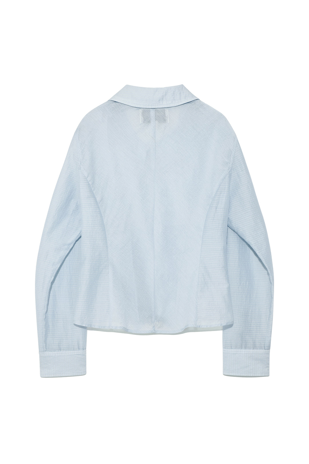 Matin Kim Unbalance Button Point Shirt — Light Blue