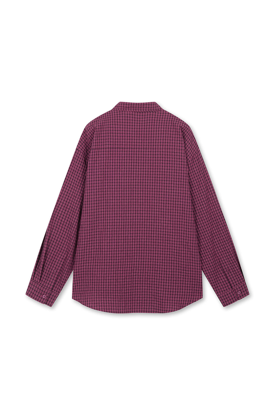 Matin Kim Front Graphic Check Shirt — Pink