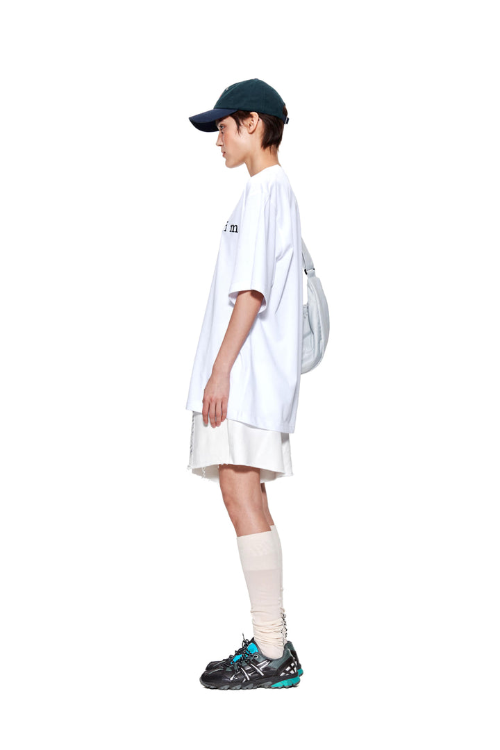 Matin Kim Embroidery Logo Top — White