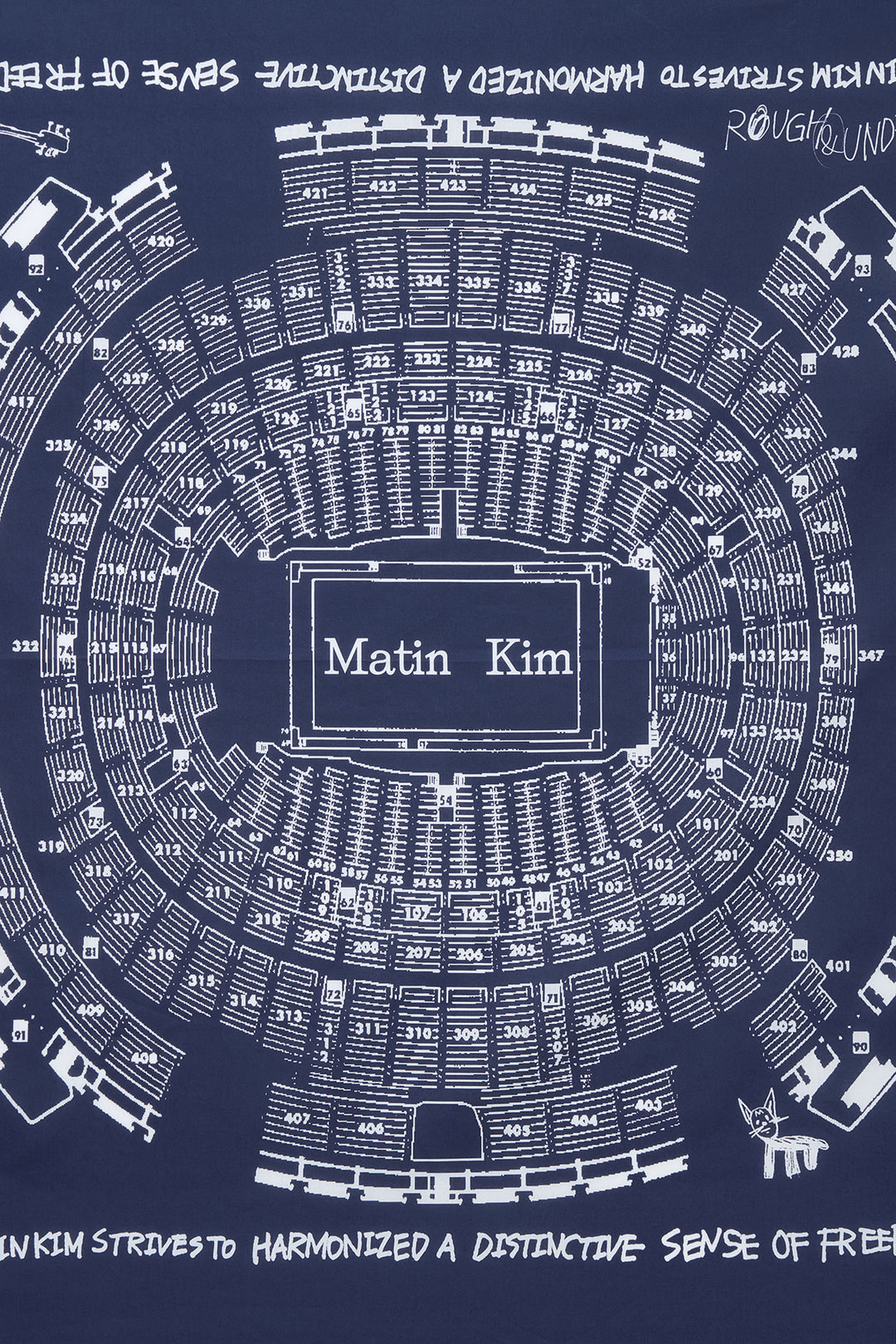 Matin Kim Logo Festa Bandana — Navy blue