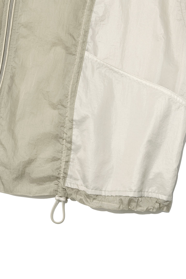 Matin Kim Hoody Point Crop Light Windbreaker — Beige