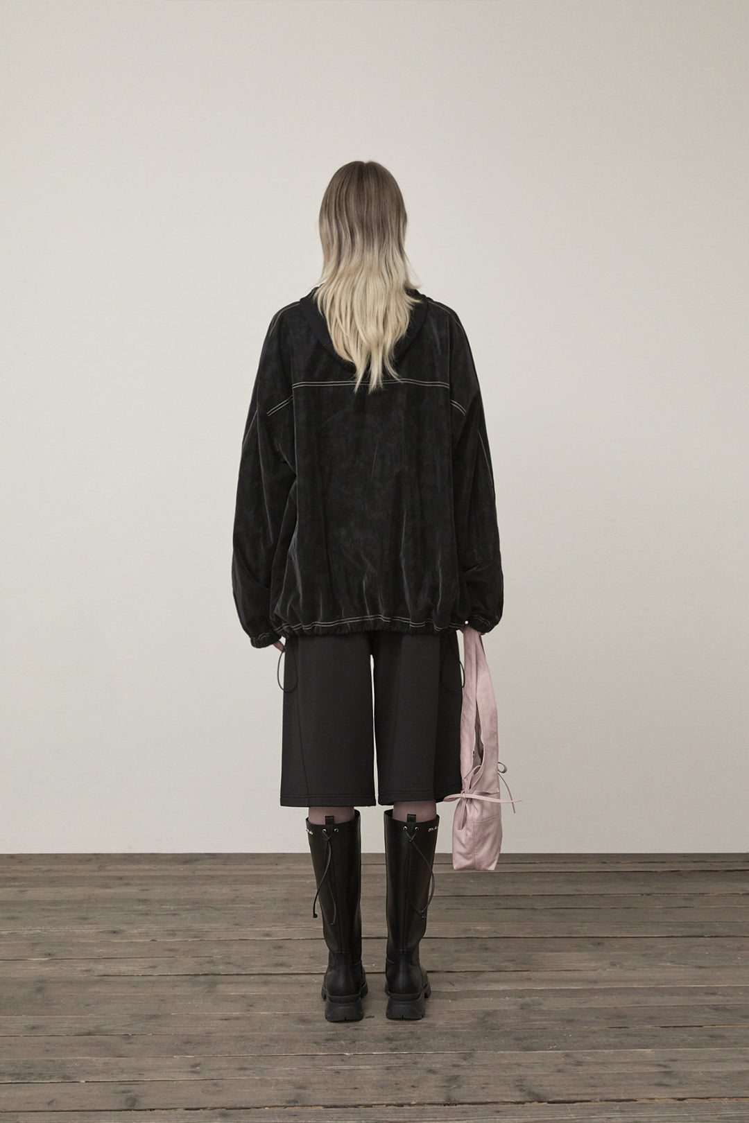 Matin Kim Stitch Point High Neck Jumper — Black