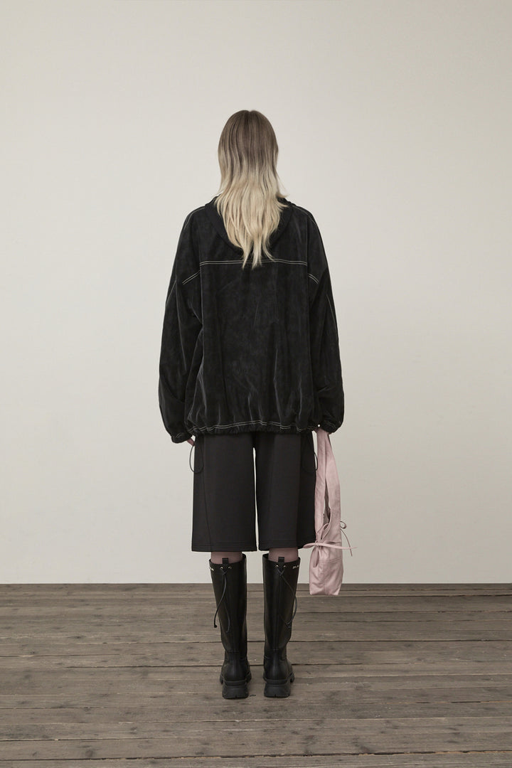 Matin Kim Stitch Point High Neck Jumper — Black