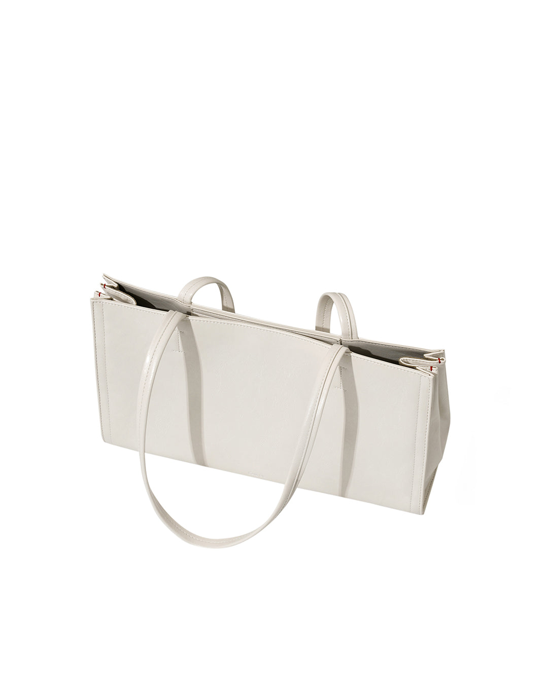 Stand Oil Oblong Bag — Sculptural Shoulder Crossbody — Cream