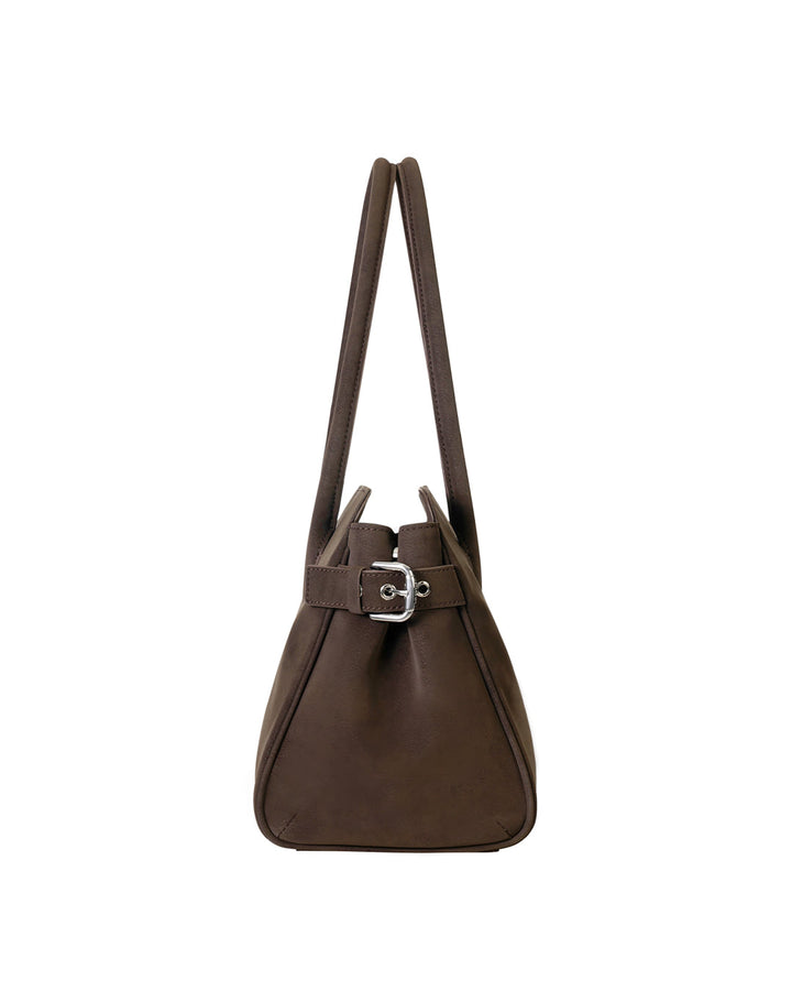 Stand Oil Linea Suede Crossbody Bag — Maroon