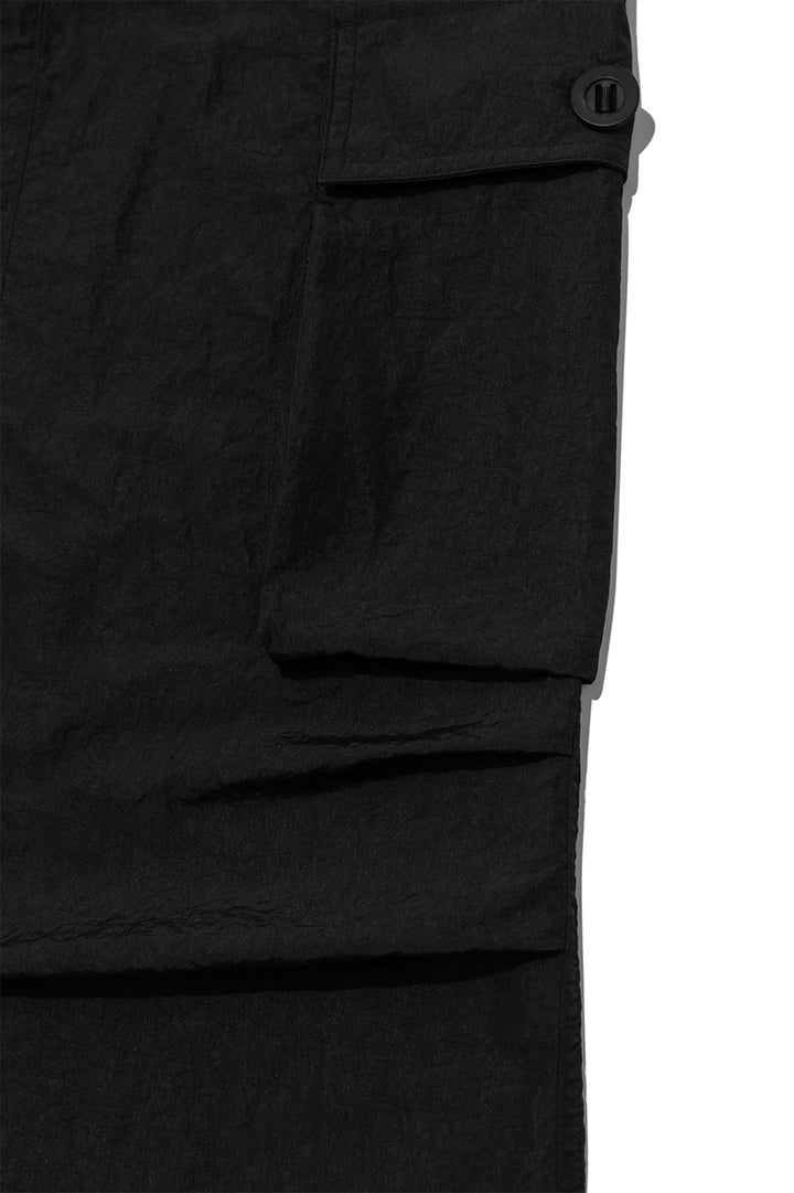 Matin Kim String Nylon Cargo Skirt — Black