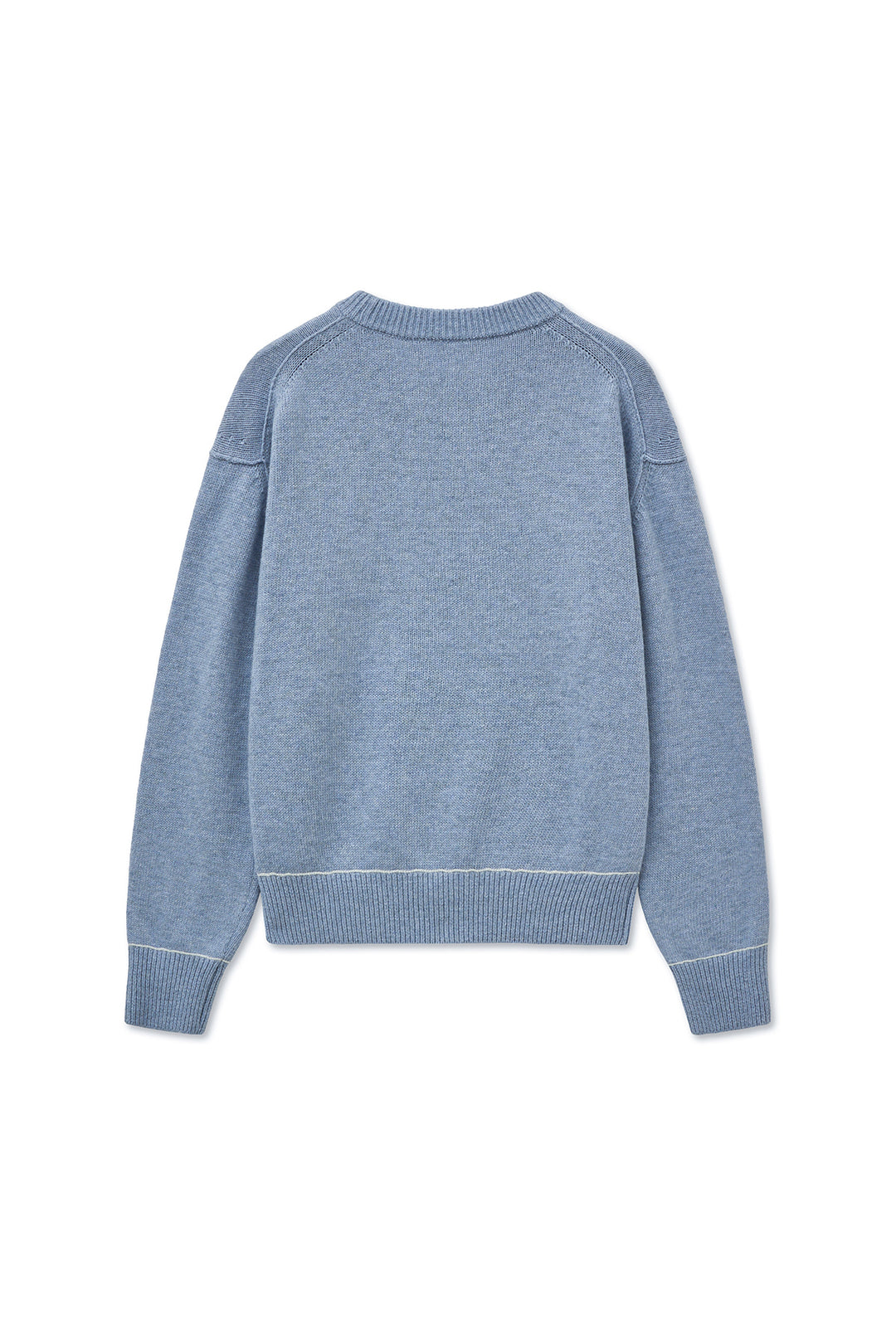 Matin Kim Color Trim Line Logo Pullover — Light Blue