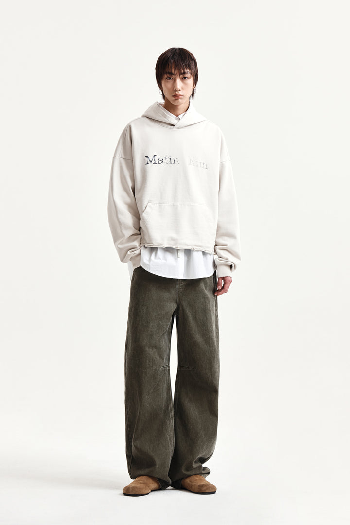 Matin Kim Dart Point Denim Pants — Khaki