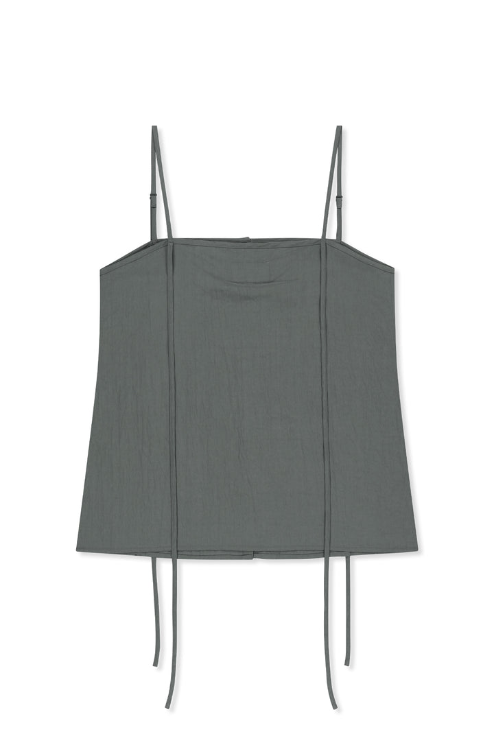 Matin Kim Button Sleeveless Blouse — Gray