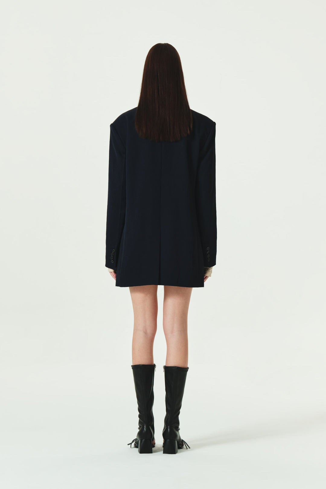 KIMMATIN Tailored Overfit Single Jacket — Dark Navy