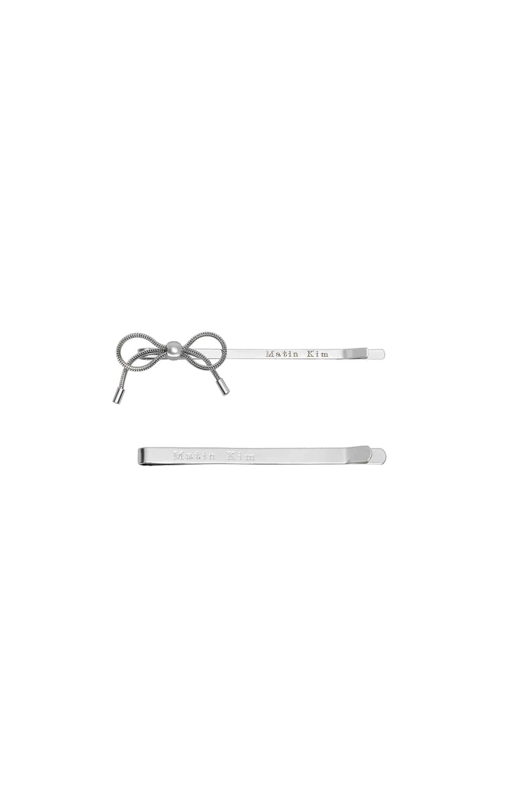 Matin Kim Ribbon Bobby Pin Set — Silver
