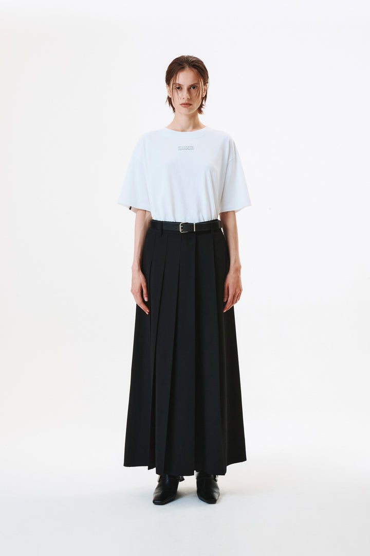 KIMMATIN Unbalance Pleats Pants — Black