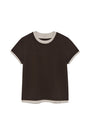 Matin Kim Color Point Layered Top — Brown