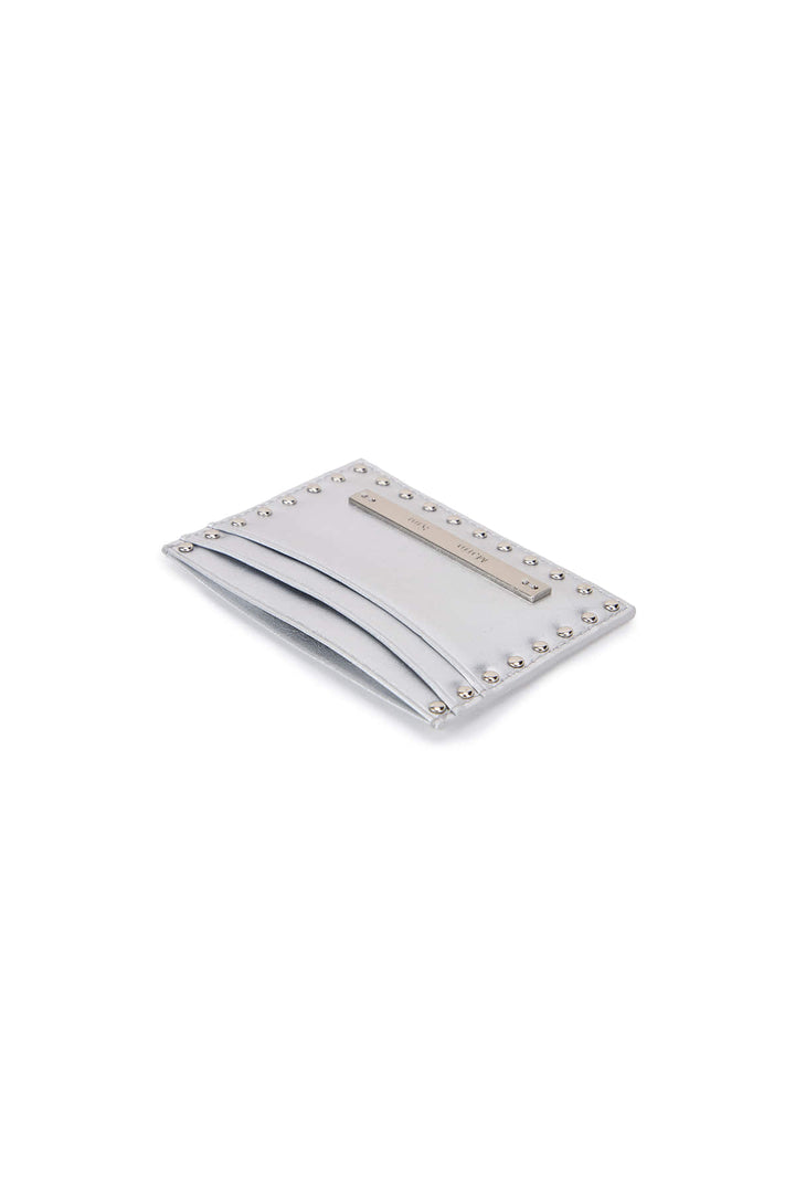 Matin Kim Western Stud Card Wallet — Silver