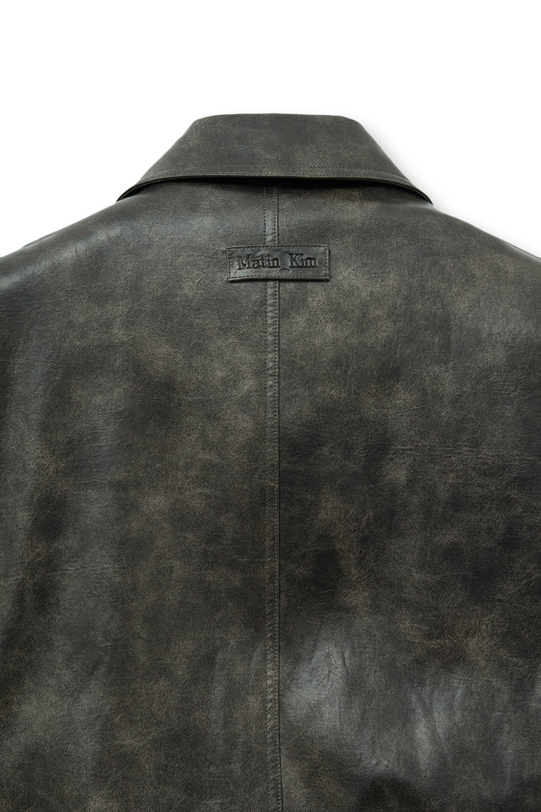 Matin Kim Faux Leather Belted Rider Jumper — Charcoal