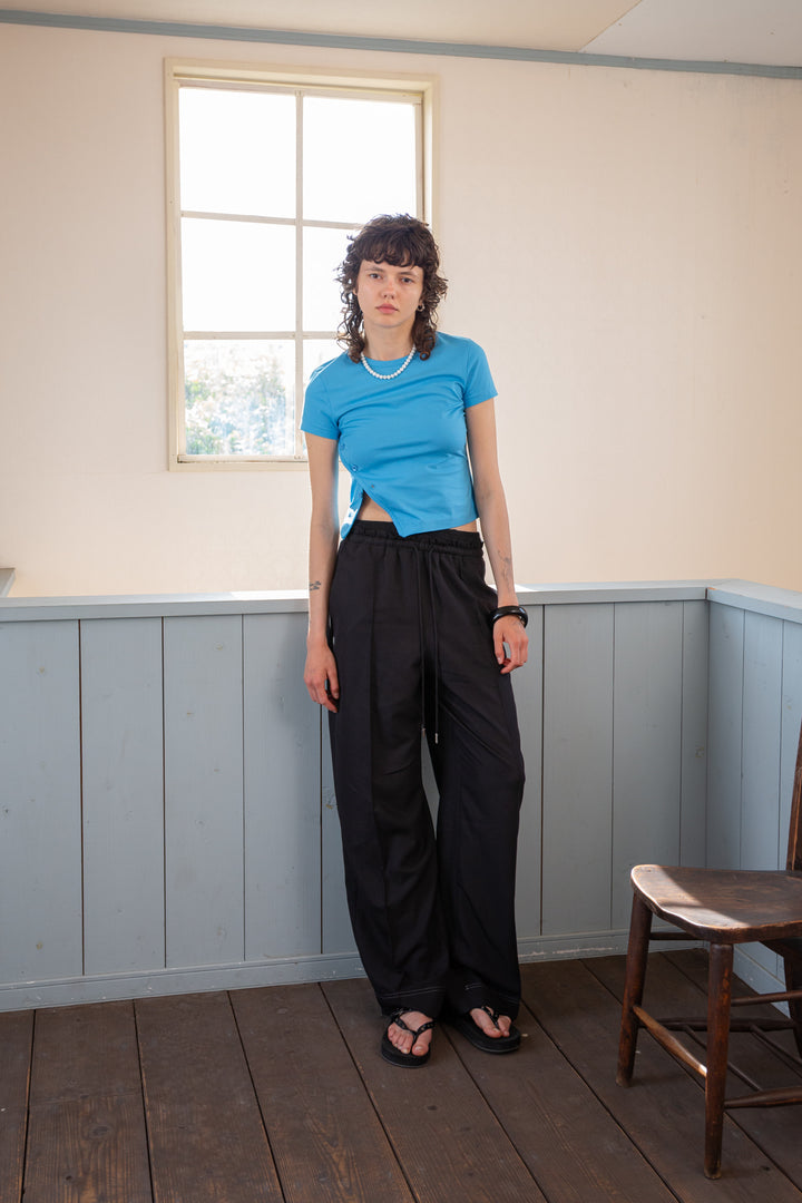 Matin Kim Layered Banding Sweatpants — Black