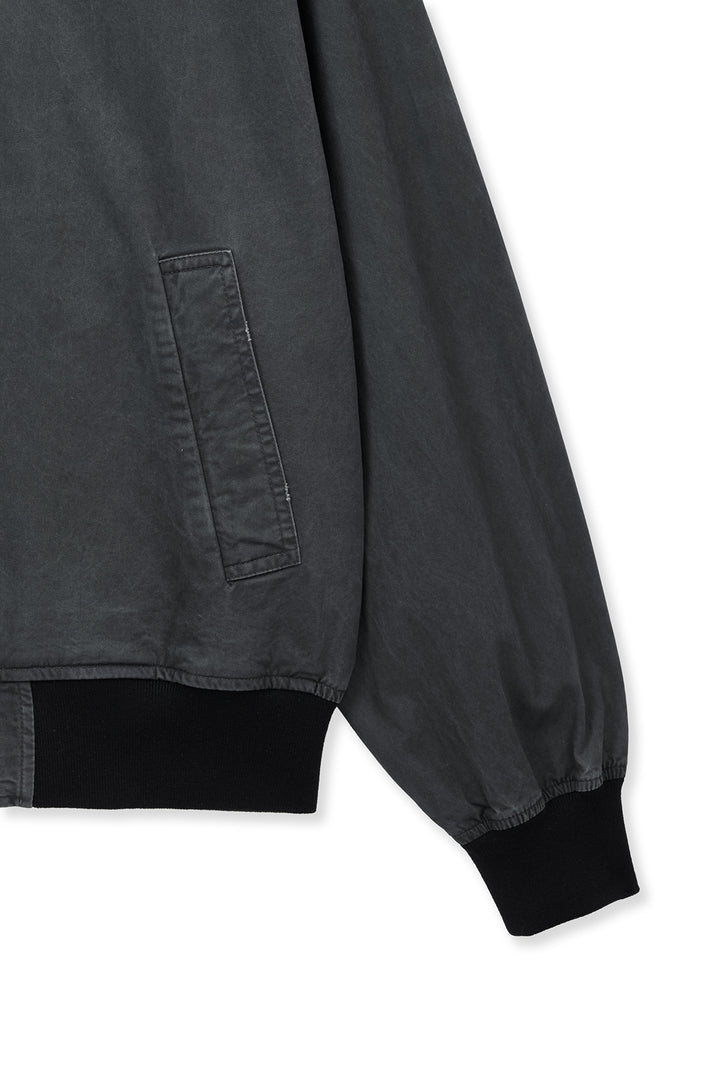 Matin Kim Vintage Washed Back Logo Jumper — Charcoal