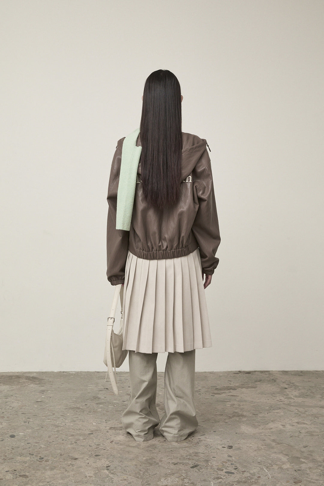 Matin Kim Bolero Knit Muffler Light — Green