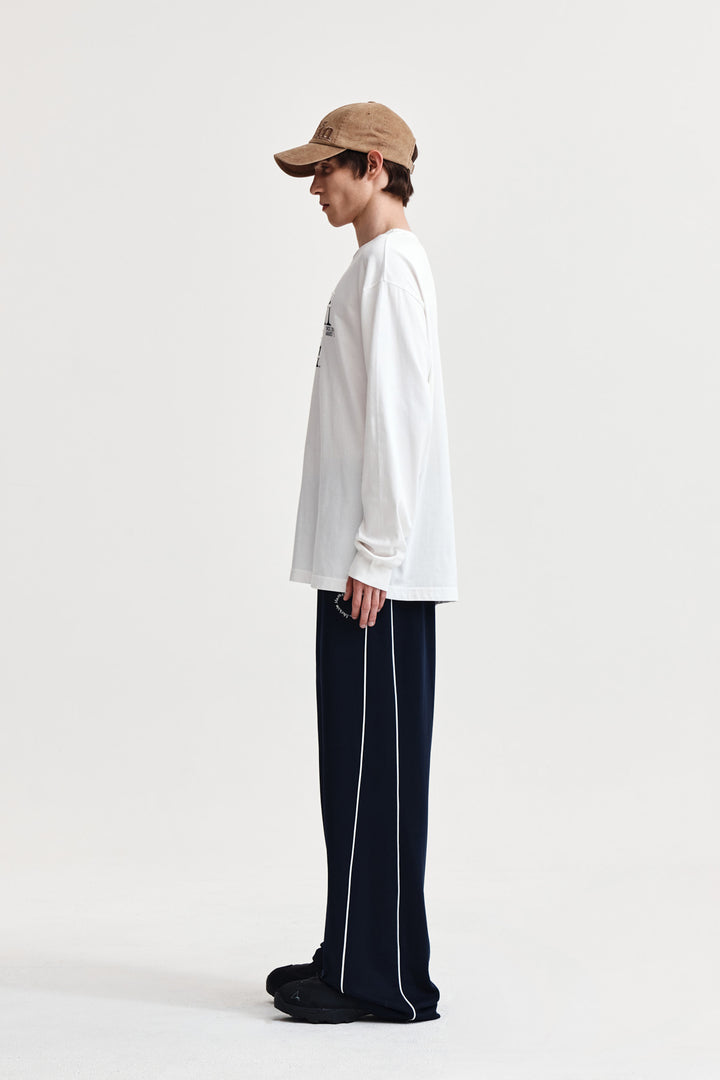 Matin Kim Patch Graphic Long Sleeve Top — White