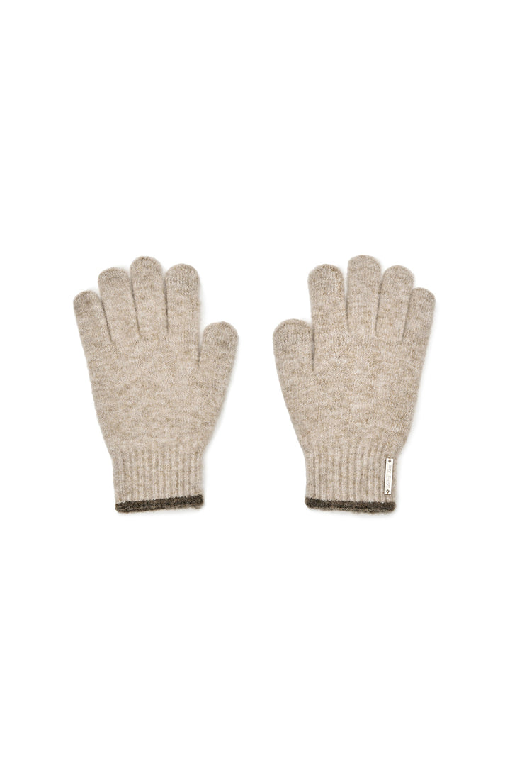 Matin Kim Boucle Knit Gloves — Beige