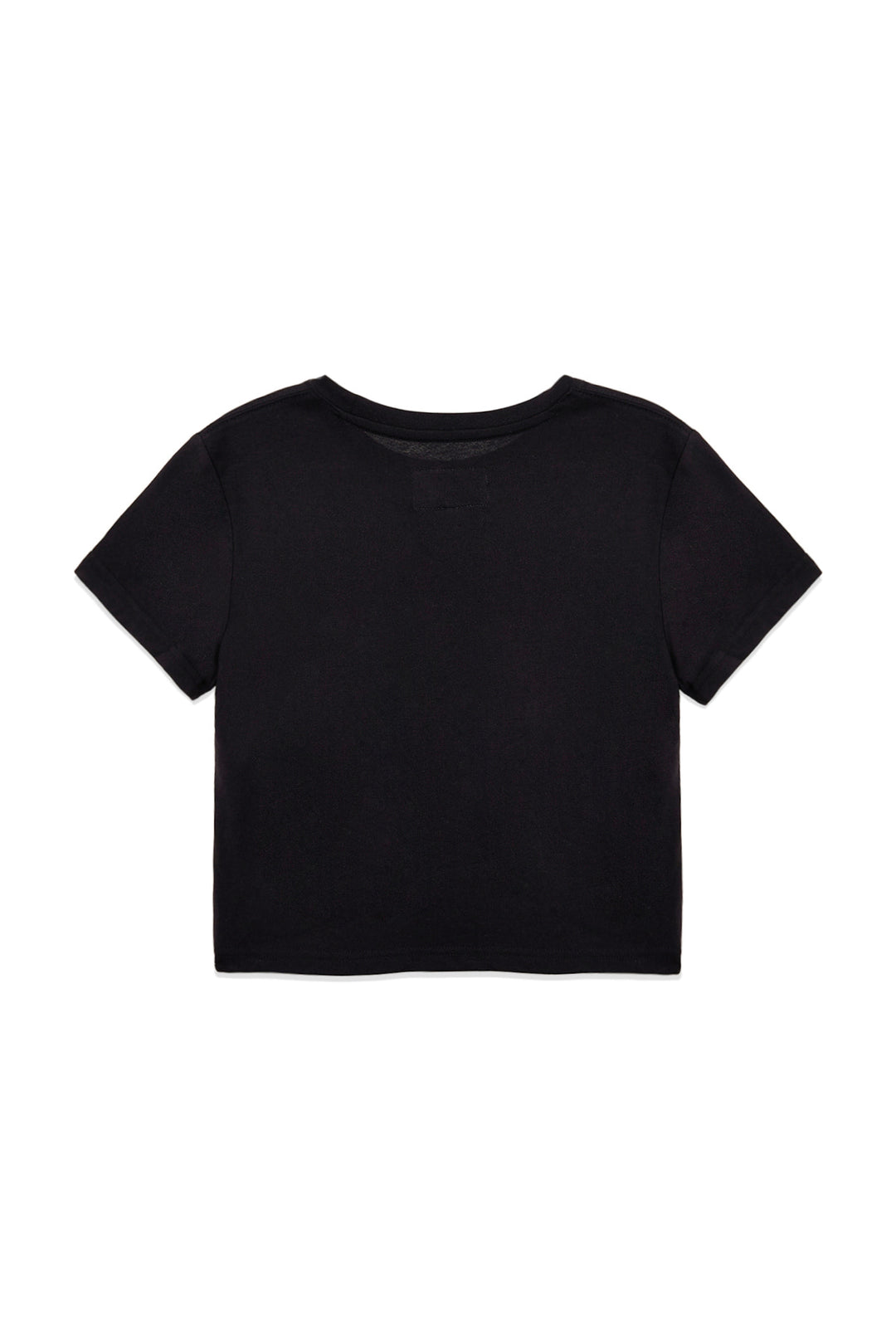 Matin Kim Stamp Logo Graphic Crop Top — Black