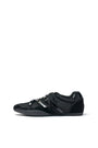 Matin Kim Cross Strap Suede Block Sneaker — Black