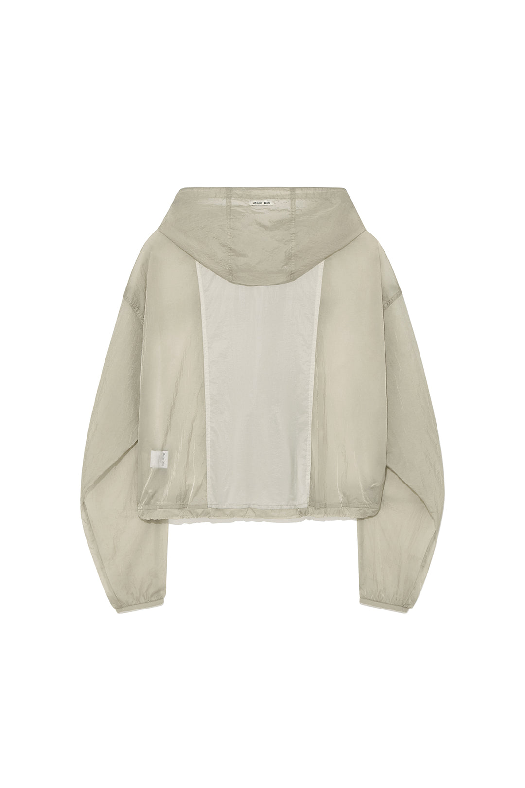 Matin Kim Hoody Point Crop Light Windbreaker — Beige