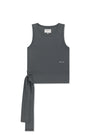 Matin Kim Hem Tie Detail Sleeveless Top — Charcoal