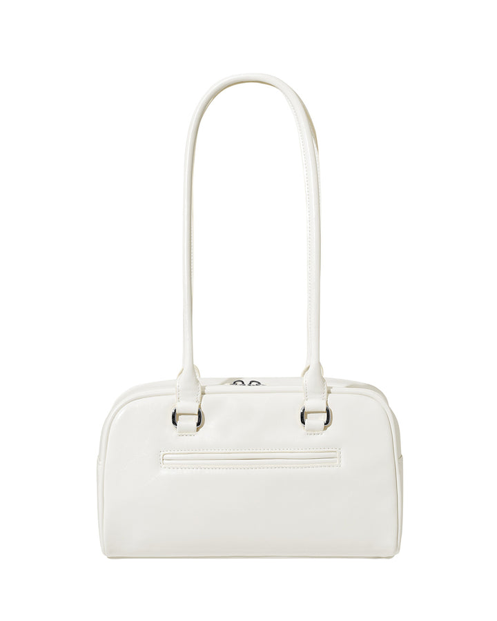 Stand Oil Chubby Bag — Quilted Bowling Crossbody — White
