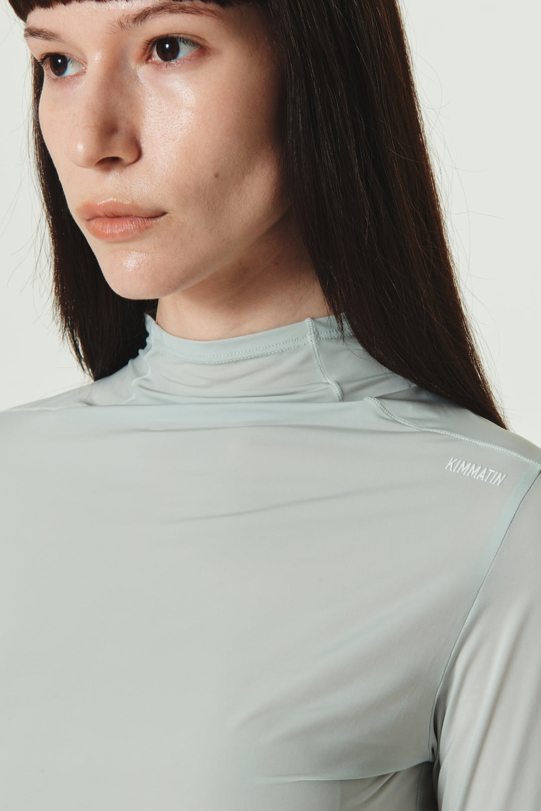 KIMMATIN Half Neck Light Long Sleeve Top — Mint