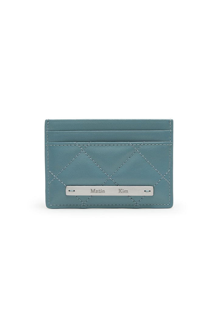 Matin Kim Puff Quilt Card Wallet — Blue