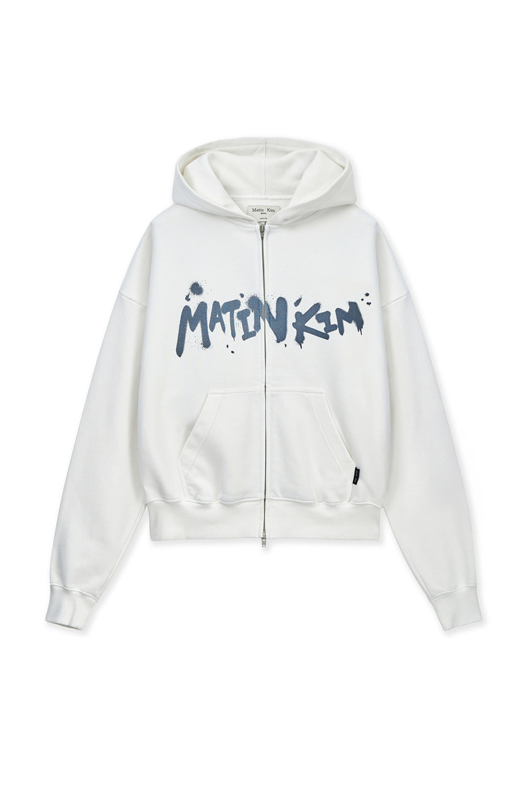 Matin Kim Graffiti Logo Zip Hoodie — White